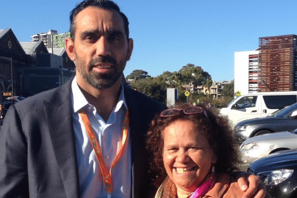 Evolve Co-Director Munya Andrews with Retired Sydney Swans footballer Adam Goodes
